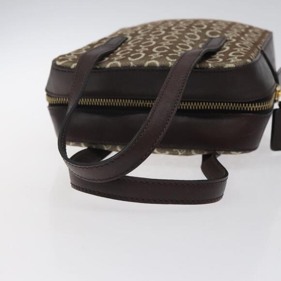 CELINE C Macadam Canvas Hand Bag Brown Gold - Picture 7 of 12